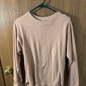 Uniqlo Women's Ribbed Crew Neck Sweater - Cream